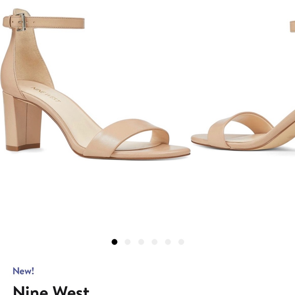 Nine West nude strappy heels